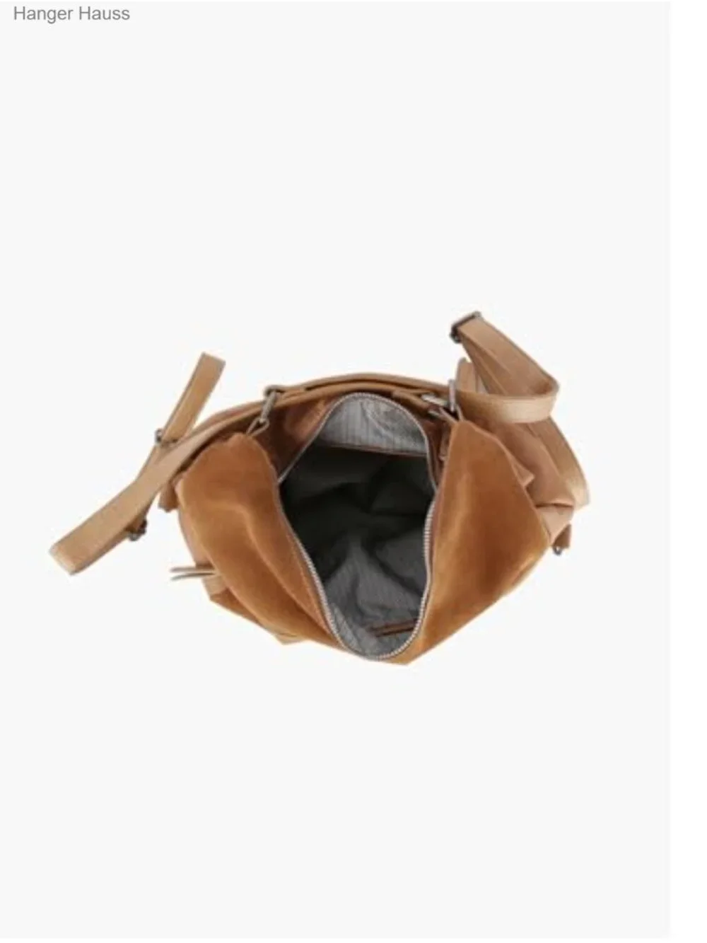 Convertible Shoulder Hobo Backpack Vegan Suede Travel Bag